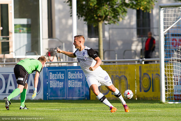 In der 10. Minute erzielt Andreas Bammer das 1:0 f�r die Austria